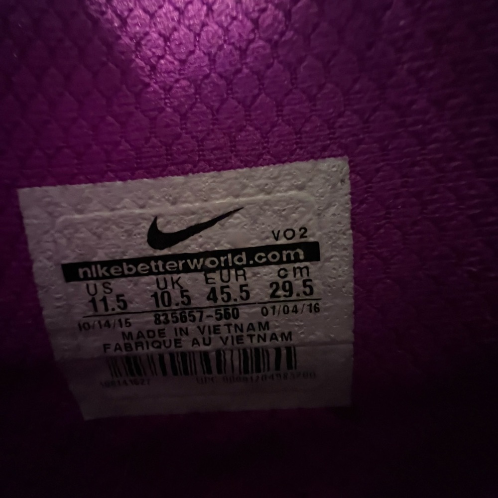 Nike Romaleos 3 Weightlifting Shoes Purple/Orange Men’s 11.5 (835657-560) - Picture 5 of 7